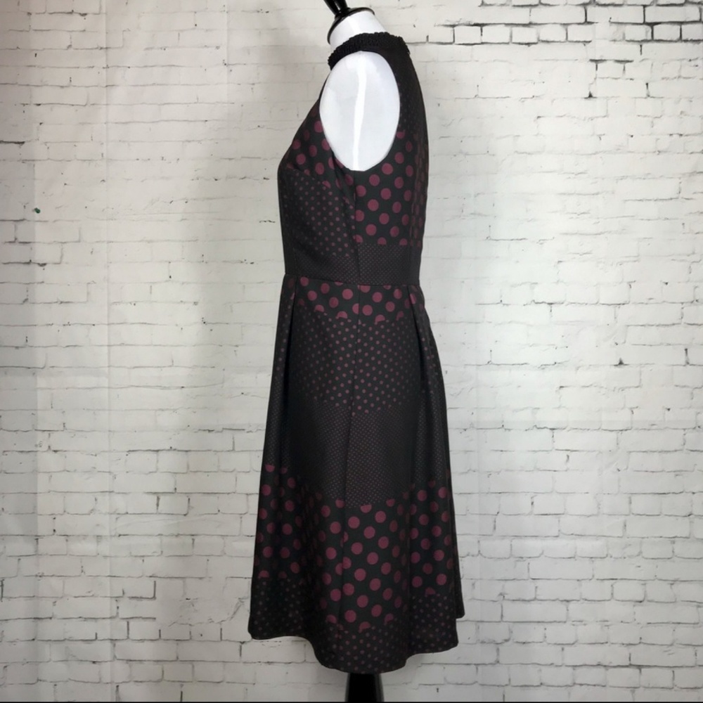 NWOT Purple Dots Mock Neck Sheath Dress - Picture 5 of 7